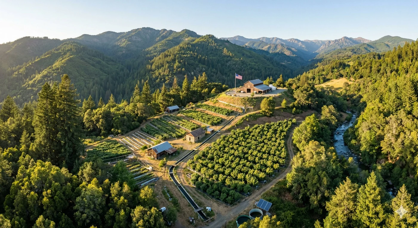 Emerald Triangle craft cannabis farm, Northern California